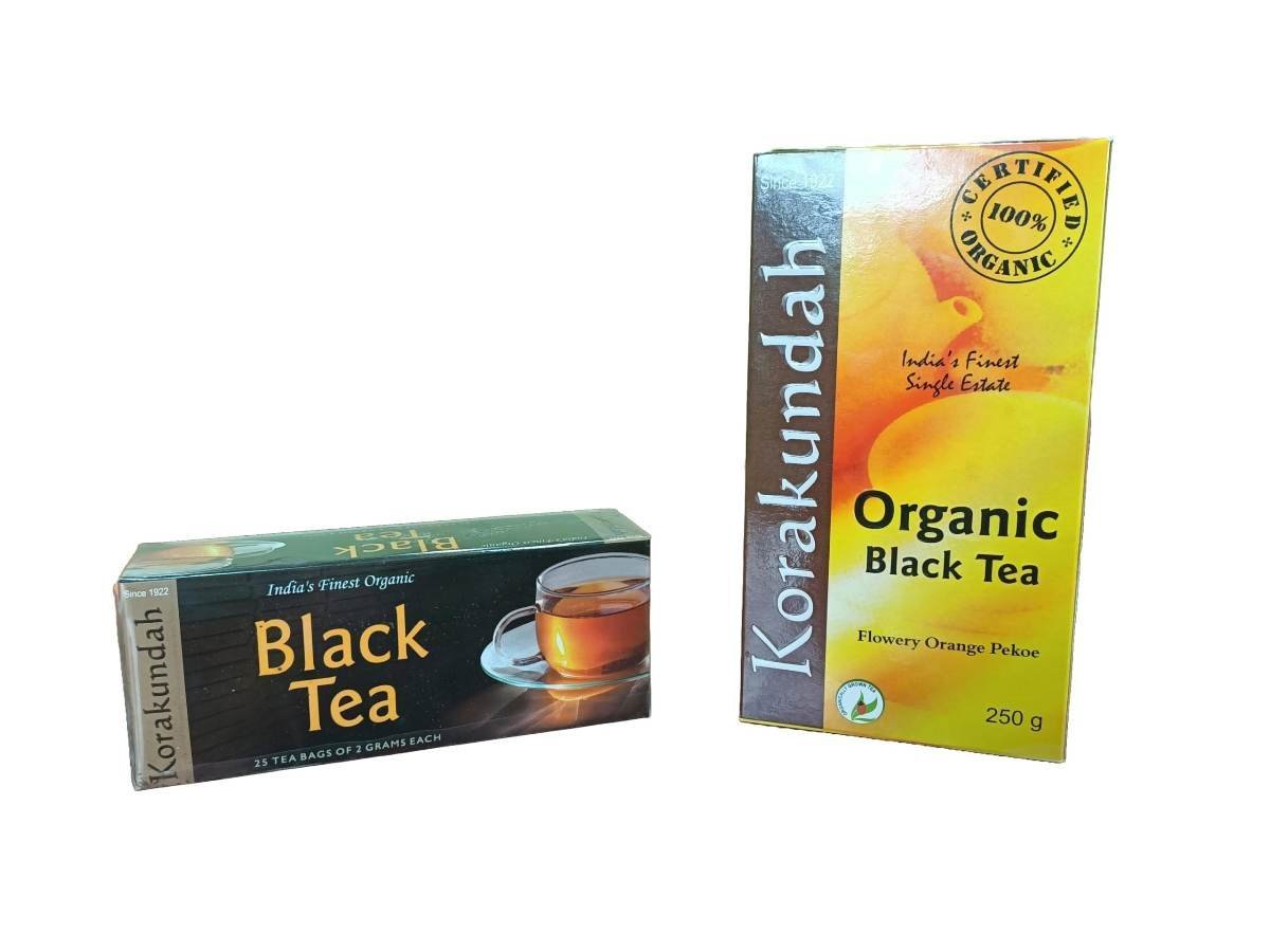 uk71mKWmf70ZL-1.jpg KORAKUNDAH Black Tea 25 Dip Tea Bags | KORAKUNDAH Organic Black Tea 250 g | Pack of 2 | Total 300 g | India's Finest Chamraj Nilgiri Tea - Fast UK Delivery - Image 1