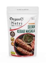Organo Nutri Lucknowi Seekh Kebab Masala|Reclosable Eco-Zipper Pouch,100 Gram - Fast UK Delivery