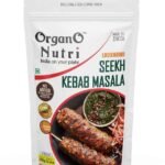 Organo Nutri Lucknowi Seekh Kebab Masala|Reclosable Eco-Zipper Pouch,100 Gram - Fast UK Delivery