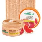 mCaffeine Glow Boost Grapefruit Body Scrub | Tan Removal | AHA- Lactic & Glycolic Acid, Niacinamide | Vitamin C Rich Grapefruit for Glowing, Soft & Smooth Skin | Remove Dry, Dead Skin | Fruity Grapferuit Aroma - 175g - Fast UK Delivery