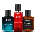 Beardo Mariner, GodFather & Whiskey Smoke Perfume For Men (50Ml X Pack Of 3) | Long Lasting Perfume | Date Night Perfume For Men | Gift for Men | Gift For Friends | Gift for Husband | Gift for boyfriend - Fast UK Delivery