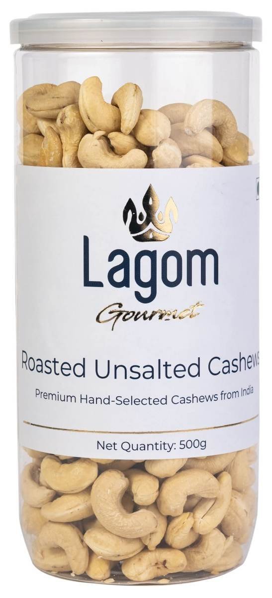 uk71n3vkSpA9L-1.jpg Lagom Gourmet Roasted Unsalted Cashew Nuts 500G,No Salt,Dry Roasted,No Oil Used,Roasted To Perfection,No Preservatives,No Artificial Flavors,Gluten Free,Vegan,Plant Based,Non Gmo,Nuts Dry Fruits - Fast UK Delivery - Image 1