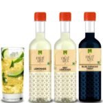 Dhampure Speciality Assorted Mocktail Syrup Mixer - Blue Curacao, Mint Lemonade & Lemonade Flavouring Syrup - 900Ml (3 X 300Ml) | Makes 12-15 Drinks Per Bottle - Fast UK Delivery