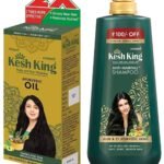 Kesh King Ayurvedic Anti Hairfall Hair Oil, 300ml & Kesh King Scalp and Hair Medicine Anti-Hairfall Shampoo, 600 ml - Fast UK Delivery