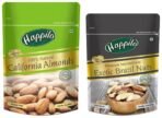 Happilo Premium International Exotic Brazil Nuts 150g Amazon/Brazilian Nut without Shell, 150 g (Pack of 1) & Happilo 100% Natural Premium California Almonds 200 g - Fast UK Delivery
