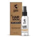Beardo Hair Serum 50ml for Instant Shine & Anti-frizz with Argan Oil, Made for Men's Hair, Super Light-weight | Provides shine, smoothness and damage protection | Luxurious Shine, Frizz-Free Hair Serum for Men - Fast UK Delivery