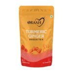 Oraah Turmeric Ginger Tea with Powerful Superfoods - 100 gms| Powerful Wellness & Healing Properties of Turmeric & Ginger | 100% Natural - Fast UK Delivery