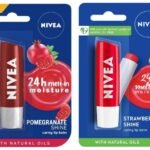 NIVEA Lip Balm, Fruity Strawberry Shine, 4.8g and NIVEA Lip Balm, Pomegranate Shine, 4.8g - Fast UK Delivery