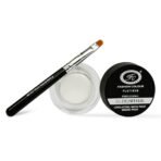 Fashion Colour Gel Kajal and Eyeliner Waterproof With Brush | Kajal and Eyeliner Combo | Smudge free Kajal White Waterproof | Eyeliner & Gel Eyeliner 2 In 1 With Brush | Pigmented Kajal | 6g (White) - Fast UK Delivery
