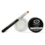 Fashion Colour Gel Kajal and Eyeliner Waterproof With Brush | Kajal and Eyeliner Combo | Smudge free Kajal White Waterproof | Eyeliner & Gel Eyeliner 2 In 1 With Brush | Pigmented Kajal | 6g (White) - Fast UK Delivery