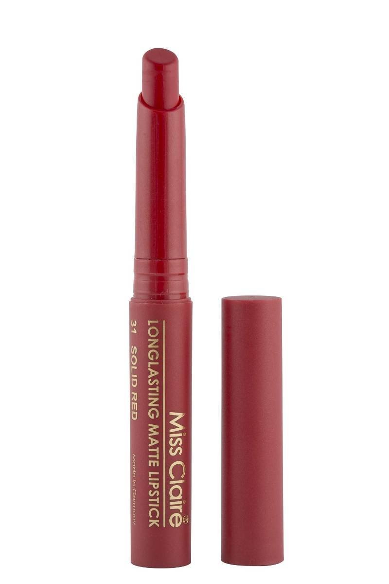 uk71oBADzHML-1.jpg Miss Claire Longlasting Matte Lipstick, Solid Red 31, 2 g - Fast UK Delivery - Image 1