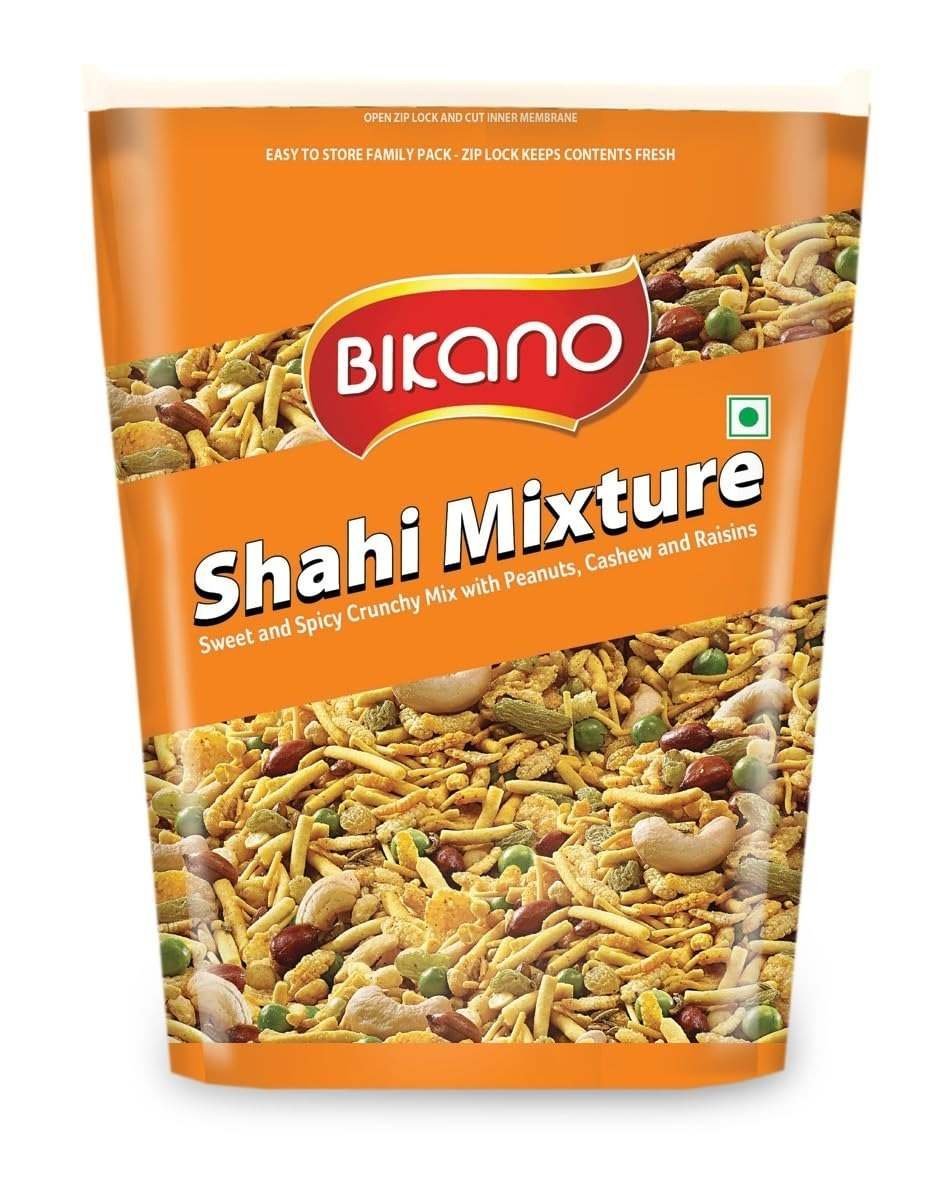 uk71oaUDER7rL-1-1.jpg Bikano Shahi Mixture Namkeen| Crunchy Dry Fruits Peas & Peanuts| Crunchy & Tasty, 1000g Pack - Fast UK Delivery - Image 1