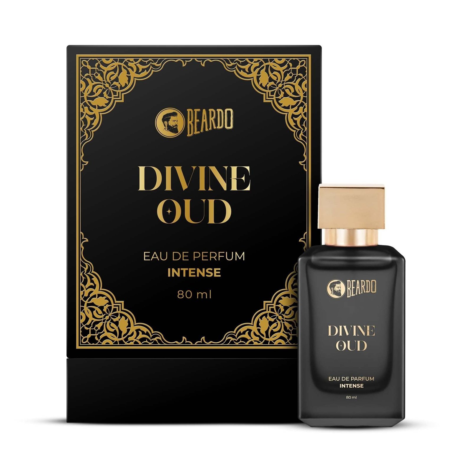 uk71p8CoDqGL-1.jpg Beardo Divine Oud Perfume for men, 80ml | Oriental scent with Saffron, Nutmeg,Patchouli & Agarwood | Long Lasting Premium Mens Perfume | Best Day time Eau de parfum for Men | Valentines gift for men | Gift for Men - Fast UK Delivery - Image 1
