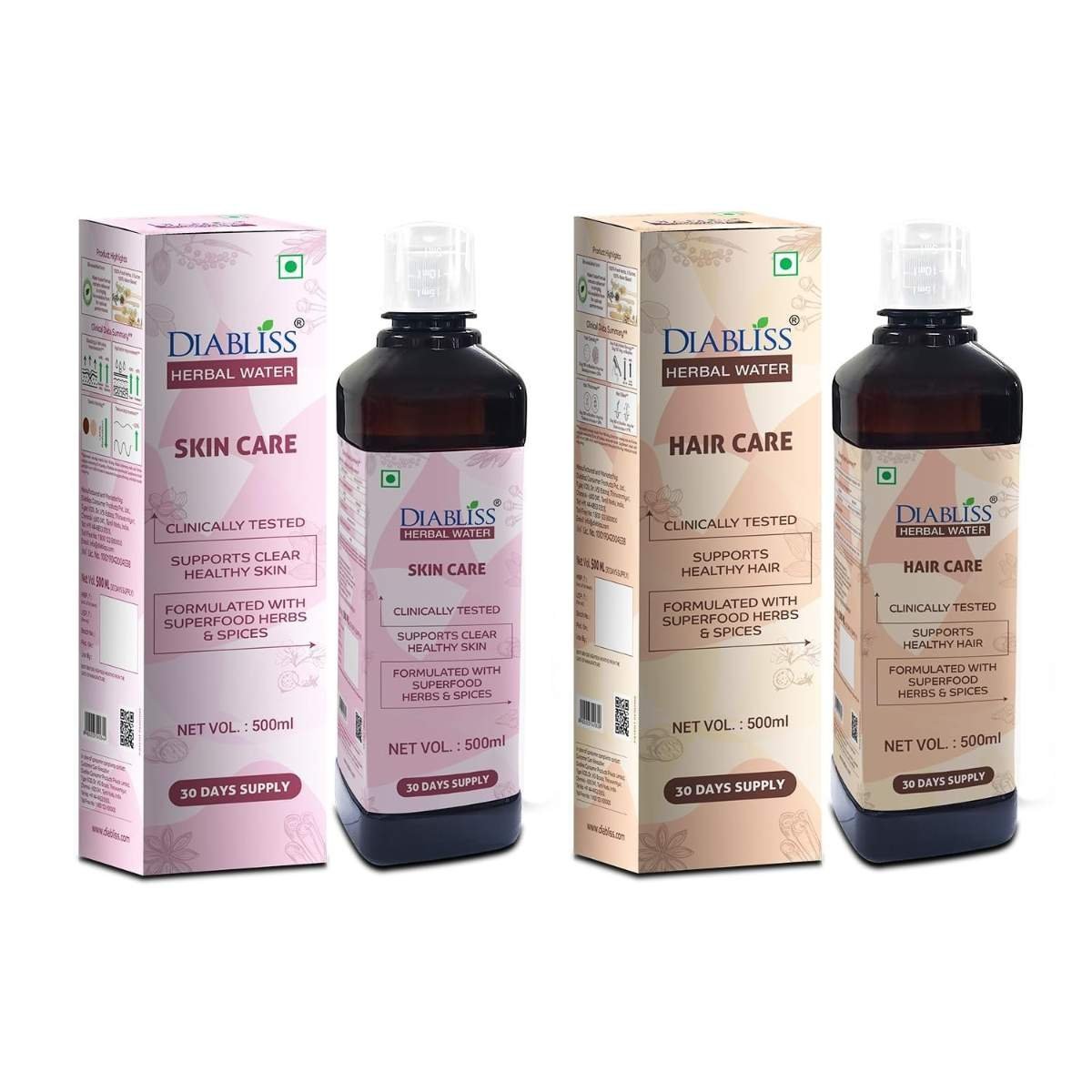 uk71pNPMRt2L-1.jpg Diabliss Herbal Water for Hair Care & Skin Care Combo Pack - Diabetes - Image 1