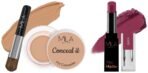 MILA Beaute Pro Matte Lipstick | Creamy Matte Lipstick | Shade - Queen, 4.2g Conceal It Pot Concealer For Face Makeup | Shade - (Hazelnut, 4g) - Fast UK Delivery