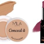 MILA Beaute Pro Matte Lipstick | Creamy Matte Lipstick | Shade - Queen, 4.2g Conceal It Pot Concealer For Face Makeup | Shade - (Hazelnut, 4g) - Fast UK Delivery