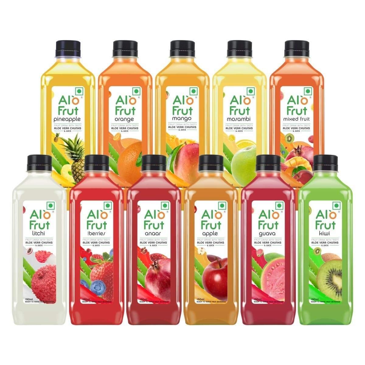 uk71pRbXyPvvL-1-1.jpg Alo frut Fruits Drink with Tasty Aloevera Chunks & Juice 150 ml - Pack of 60 | Goodness of Fruits and Aloevera Chunks | Ready-to-Serve Fruit Juice | Assorted Fruit Juice Pack - Fast UK Delivery - Image 1