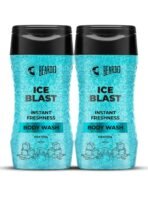 Beardo Ice Blast Body Wash for Men 200ml (Pack of 2) | Refreshing Menthol cooling | INSTANT ICY cool freshness body wash | Shower Gel for pricky summer heat - Fast UK Delivery