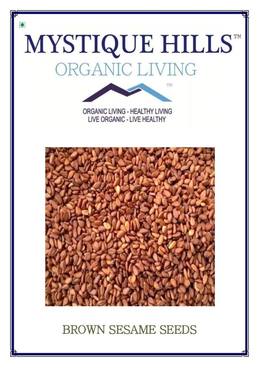 uk71q2kyP9TFL-1.jpg Mystique Hills Organic Red Sesame Seeds, 100 g - Image 1