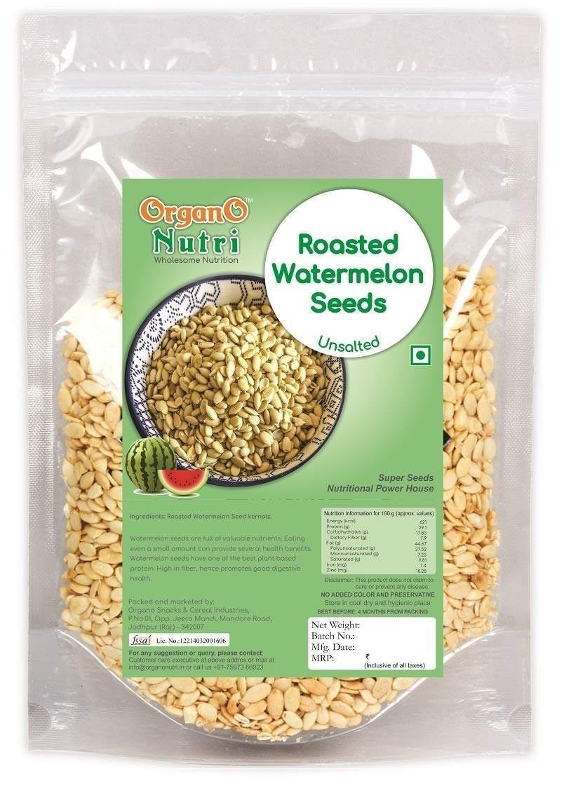 uk71q2pf5pm-L-1.jpg OrganoNutri Roasted Watermelon Seeds - Unsalted | Roasted Magaj (450g) - Fast UK Delivery - Image 1