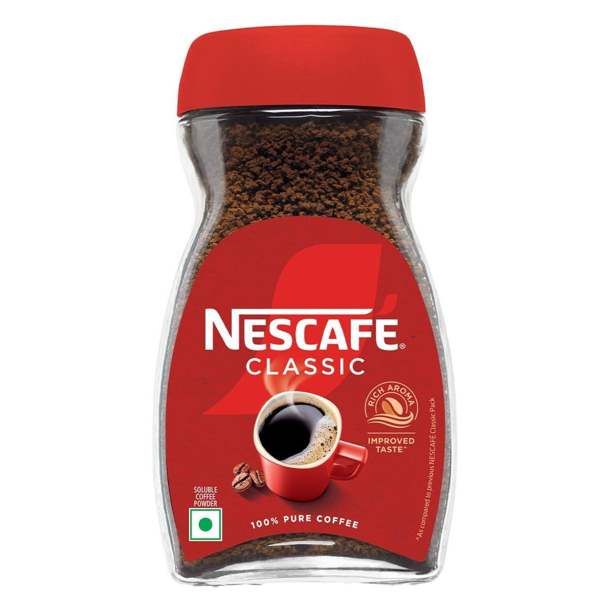 uk71q4SSQBWaL-1.jpg NESCAFE Classic Instant Coffee Powder | Great start to your morning | 100% Pure Coffee | 180g/190g Jar (Weight May Vary) - Fast UK Delivery - Image 1