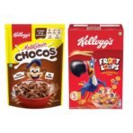 Kellogg's Kid's Cereals Combo Pack | Kellogg's Froot Loops, Mixed Fruit Flavor 285g | Kellogg's Chocos Original 385g | High in Calcium & Protein | High in Iron | Breakfast Cereals | 670g - Fast UK Delivery