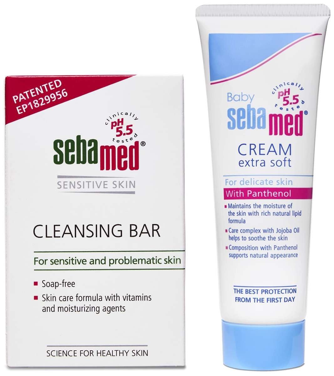 uk71qhTwxJXbL-1-1.jpg Sebamed Baby Cream Extra Soft, 50ml and SebaMed Cleansing Bar Soap-Free for Normal to Oily Skin, 100gm - Fast UK Delivery - Image 1