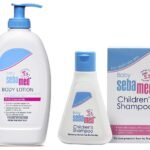 SebaMed Baby Body Lotion, For All Skin Types, 400 ml & Children?s Shampoo (50ml) - Fast UK Delivery