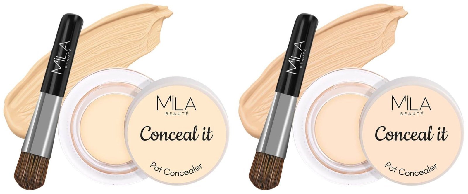 uk71qu-7IgUKL-1-1.jpg MILA Beaute Conceal It Pot Concealer | With SPF 15 & Vitamin-E For Face Makeup | Shade - (Rich Vanilla, 4g) Conceal It Pot Concealer For Face Makeup | Shade - (Light Ivory, 4g) - Fast UK Delivery - Image 1