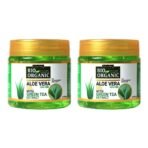 INDUS VALLEY 100% Natural, Pure Aloe Vera Gel for Skin and Hair - (175ml*2=350ml) Set of 2 - Fast UK Delivery