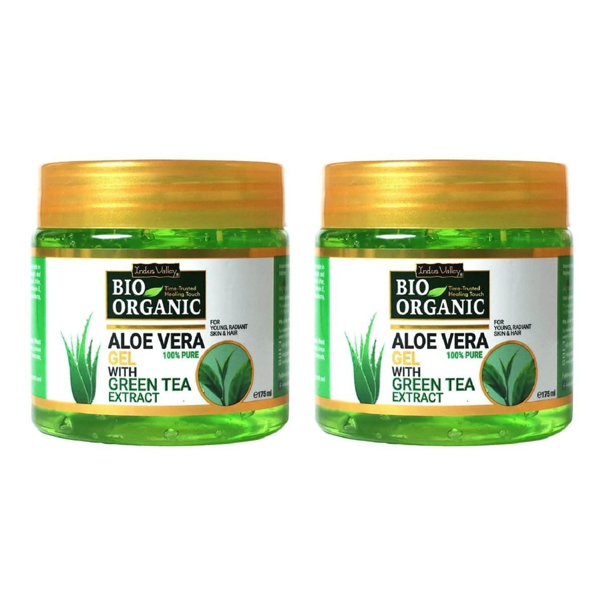 uk71quTeVAAEL-1-1.jpg INDUS VALLEY 100% Natural, Pure Aloe Vera Gel for Skin and Hair - (175ml*2=350ml) Set of 2 - Fast UK Delivery - Image 1