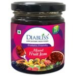Diabliss Mixed Fruit Jam Replacement for Sugar Free Jam for Diabetic - Clinically Tested | Low GI | Fresh Nutritious Fruits | Irresistibly Tasty - 225g Bottle
