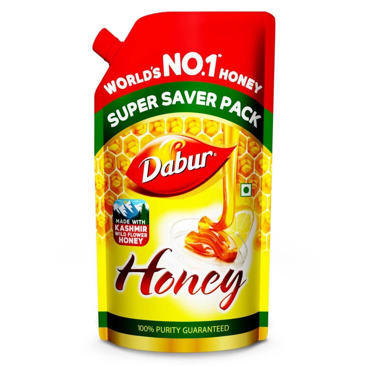 uk71rbsaiWqcL.jpg Dabur Honey - 750g Refill Pouch | 100% Pure | World's No.1 Honey Brand with No Sugar Adulteration - Fast UK Delivery - Image 1