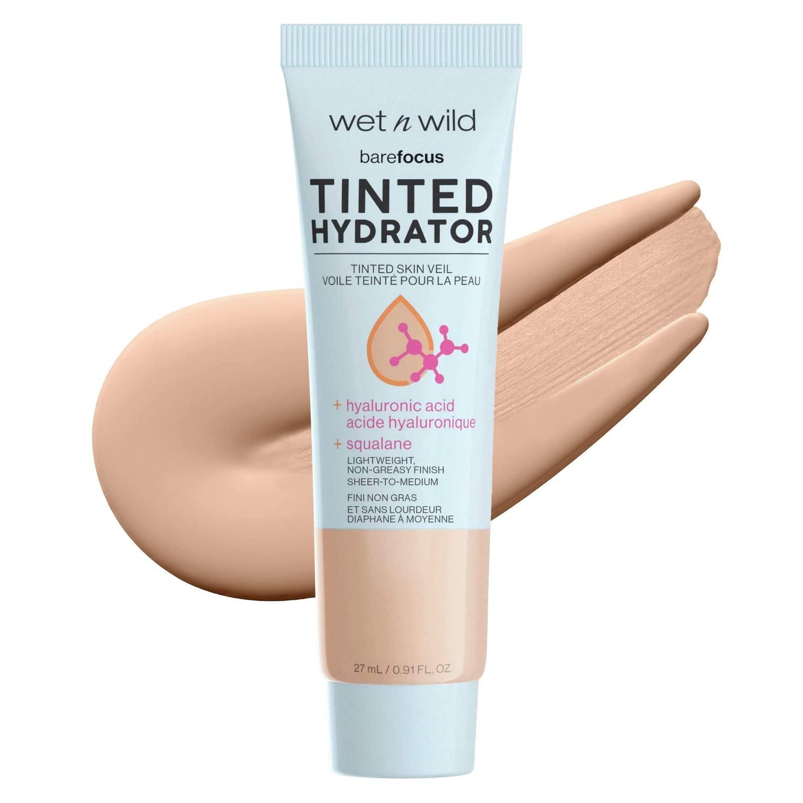uk71ruaG3LpJL-1-1.jpg Wet n Wild Bare Focus Tinted Hydrator-Light Moisturiser for Glowing Skin, Buildable Sheer-to-Medium Coverage, Semi-Matte Finish, Hyaluronic Acid & Vegan Squalane Enriched Formula Cruelty Free-27 ml - Fast UK Delivery - Image 1