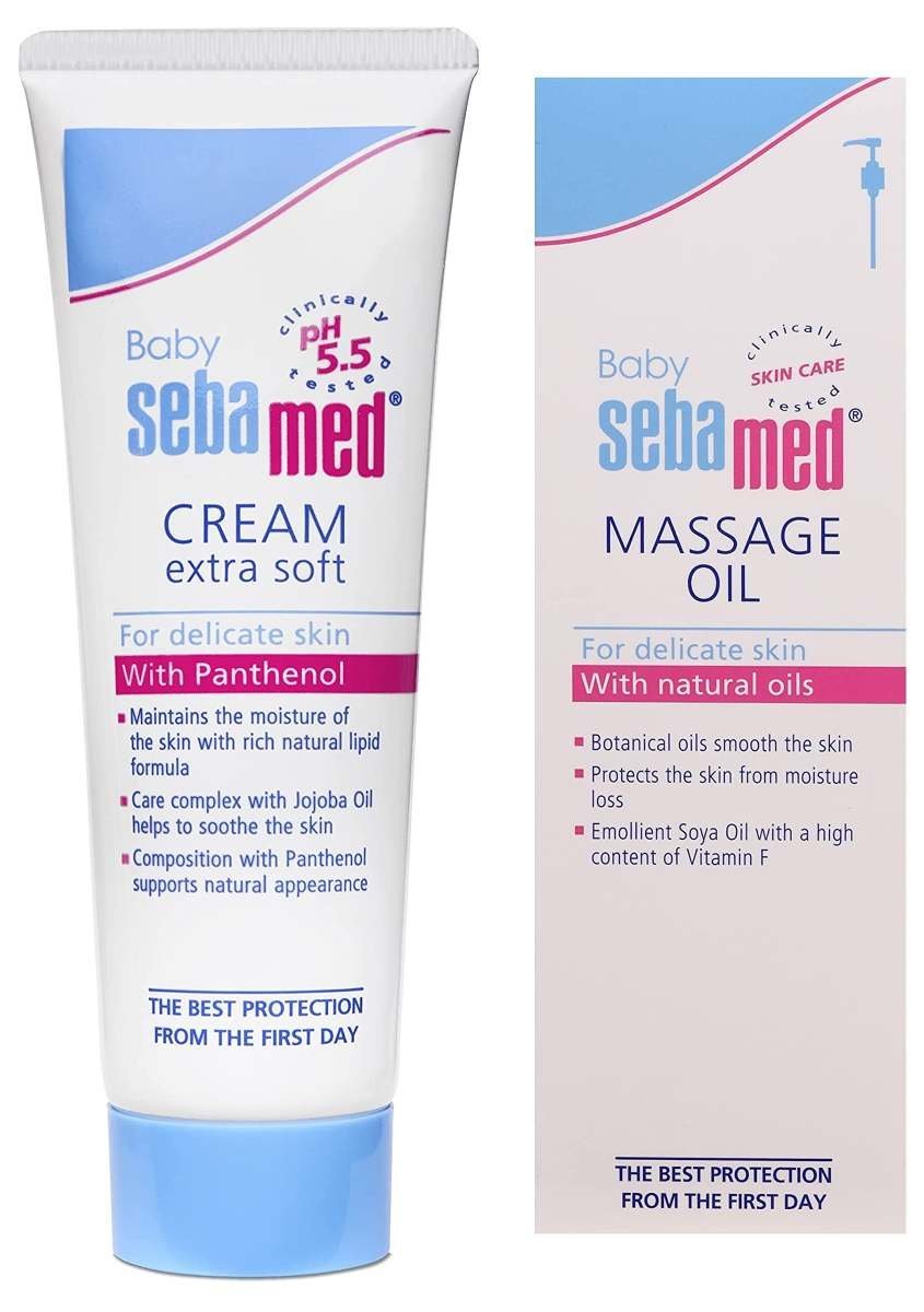 uk71s2QuhIKiL-1-1.jpg Sebamed Baby Cream Extra Soft, 50Ml&Sebamed Baby Massage Oil, 150Ml - Fast UK Delivery - Image 1