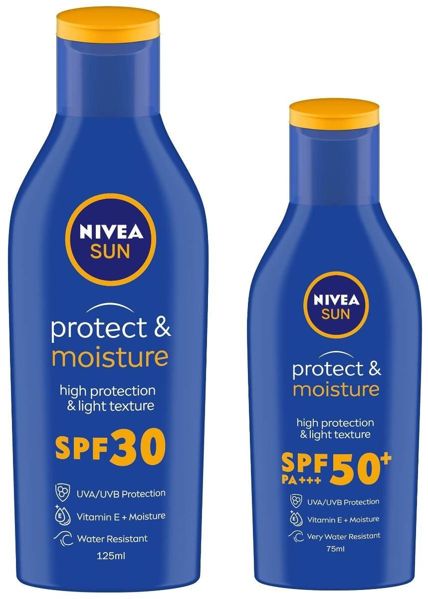 uk71s2S1ZRyNL-1-1.jpg Nivea Sun Lotion For Oily Skin, Spf 30, With UVA & UVB Protection, 125 Ml & Sun Lotion For Oily Skin, Spf 50, With UVA & UVB Protection, 75 Ml, Pack Of 1 - Fast UK Delivery - Image 1