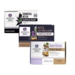 Ayouthveda Herbal Soap Combo (3 Pack) | Nuts & Saffron Soap, Indian Clay Soap & Charcoal Detox Soap | Handmade for Glowing, Rejuvenated & Healthy Skin - Fast UK Delivery