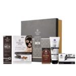 Ayouthveda Essential Gift Pack For Gentlemen | Gentlemen Ph Wash 180ml, Activated Charcoal Face Wash 100ml, Charcoal & Coffee Face Serum Sheet Mask 20gm, Charcoal Detox Castile Soap 110gm & Oudh Roll on Ittar 8ml | Valentine Day Gift - Fast UK Delivery