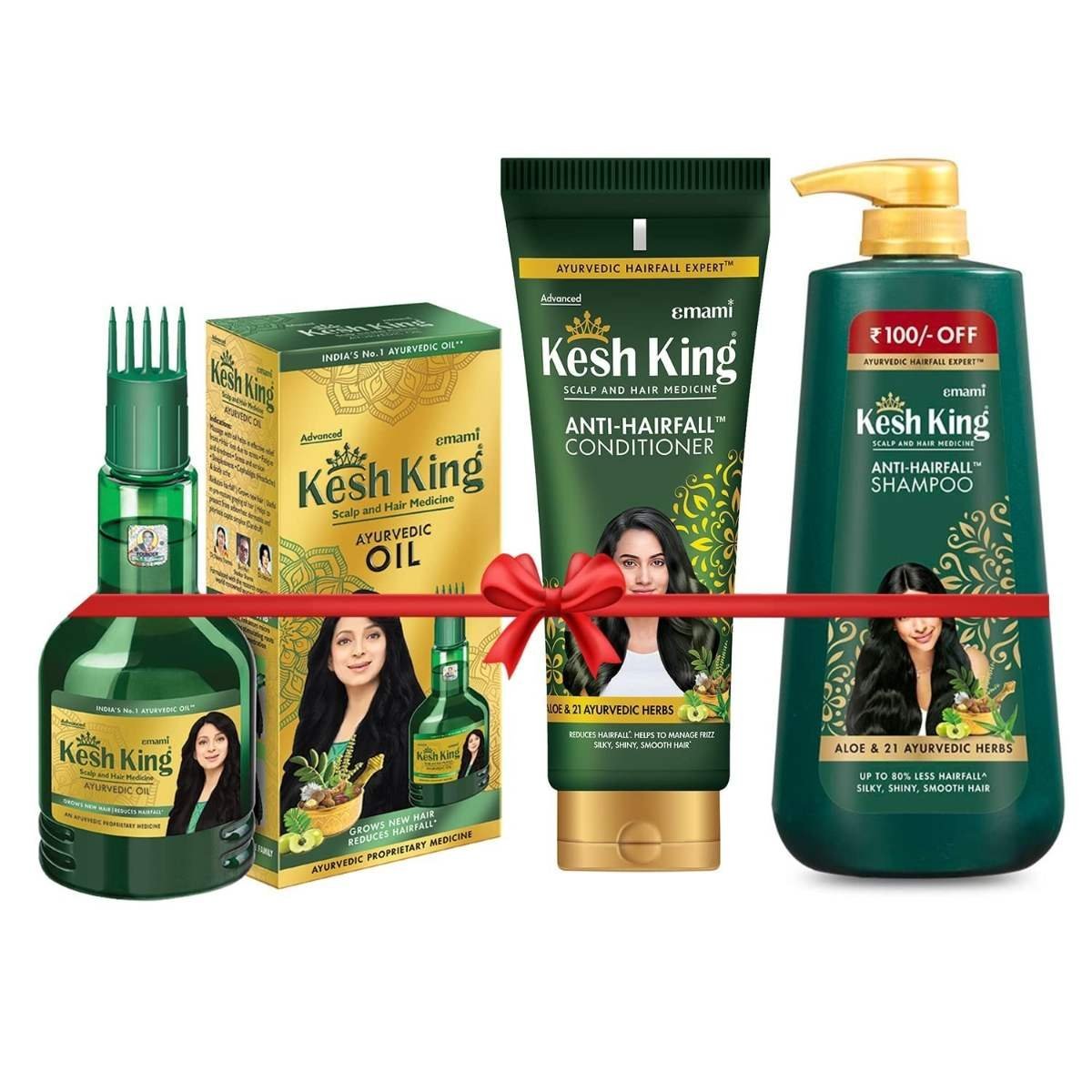 uk71sKKCp0mnL-1-1.jpg Kesh King Anti Hairfall Shampoo 600ml + Kesh King Oil 300ml + Kesh King Conditioner 200ml - Fast UK Delivery - Image 1