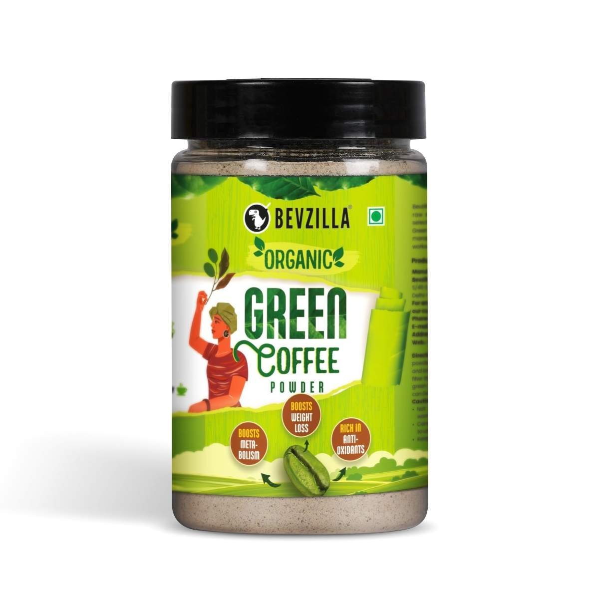 uk71sYAJnot2L-1-1.jpg Bevzilla Green Coffee Beans Powder - 200 Grams | For Weight Loss With Chlorogenic Acid | Immunity Booster| Natural Super Drink - Fast UK Delivery - Image 1