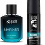 Beardo Mariner Captain Jack Body Spray Deo, 120ml & Perfume Edp, 50ml (Set Of 2) Long Lasting Smellm Deodorant For Men | Christmas gift for men | Gift for Men - Fast UK Delivery