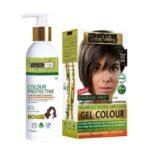 INDUS VALLEY Colour Protective Shampoo 200 ml Without Sles, No Parabens, Ph 5.5 with Natural Damage Free Gel Colour Medium Brown 4.00 Gel Hair Colour (20 g, 200 +200ml = 400 ml) - Fast UK Delivery