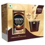 NESCAFE Gold Instant Coffee Powder | Premium Imported Coffee | Freeze Dried | Rich & Smooth Taste | 185g Jar with Free Signature Mug - Fast UK Delivery