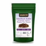 Golden Tips Healthy/ Natural and Organic Loose Leaves Purple Tea Pea Butterfly Hibiscus Amethyst Ardor Green Tea (100 Gram, 50 Cups) - Fast UK Delivery