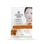 Ayouthveda Oat Silk & Honey Face Serum Sheet Mask For Glass Like Glow | Made With Organic Ingredients | Gently Removes Dead Skin & Nourishes The Cells | Makes skin Soft & Shiny (Pack of 1-20g) - Fast UK Delivery