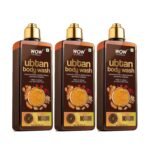 WOW Skin Science Ubtan Body Wash|Tan Removal And Glowing Skin|With Chickpea Flour, Almond, Safron & Turmeric Extract|250 Ml|Pack of 3 - Fast UK Delivery