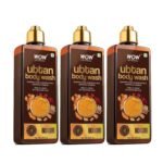 WOW Skin Science Ubtan Body Wash|Tan Removal And Glowing Skin|With Chickpea Flour, Almond, Safron & Turmeric Extract|250 Ml|Pack of 3 - Fast UK Delivery