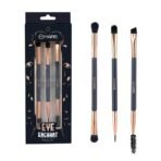 MARS Eye Enchanted Dual-Ended Brush Set of 3 | Perfect For Eye Makeup | Eyebrow Brush with Spoolie | Small Blending & Flat Brush | Eyeliner & Flat Crease Brush | Soft Bristles | Compact & Travel Friendly - Fast UK Delivery