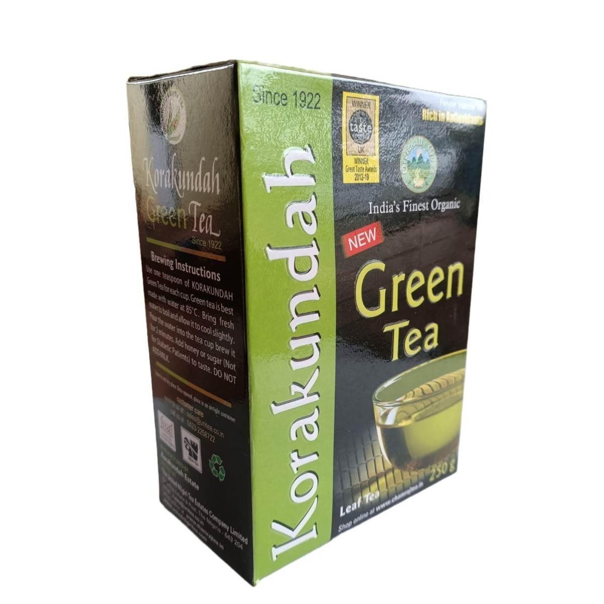 uk71uMm-MHntL-1.jpg KORAKUNDAH Organic Green Tea 250 g | India's Finest Organic Tea | Rich in Antioxidants | (B2B) Business Price - Fast UK Delivery - Image 1