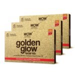 WOW Skin Science Gold Facial Kit For Glowing Skin|Made With Activated Naturals|Salon Like Facial At Home|Brightens Dull Skin|Tightens & Refines Skin|85mL|Pack of 3 - Fast UK Delivery